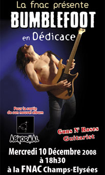Bumblefoot en d�dicace � la Fnac