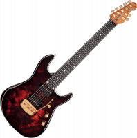 Guitare électrique Music Man Cutlass 7 Jason Richardson Rorschach Red Buckeye Burl (2020)