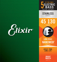 Corde Elixir Nanoweb bass 5-String Light (45-130)