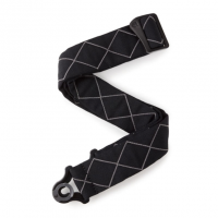 D'addario Auto Lock Strap Black Padded Diamonds