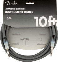 Fender Ombré Instrument Cable, Straight/Straight, 10ft - Silver Smoke