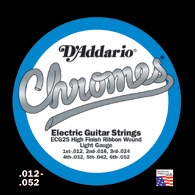 D'addario Chromes Flat Wound ECG 25 Regular Light 12-52
