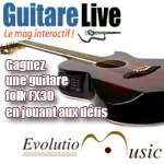 Une guitare ergonomique en jeu