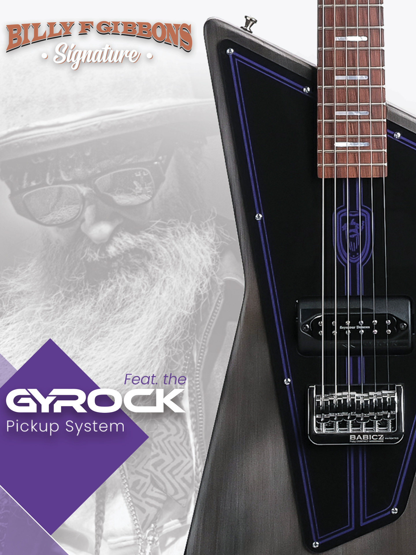 Edition limitée Wild Customs Gyrock Billy Gibbons Signature