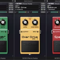 Les pédales d'effet BOSS dans un plug-in