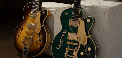 Gretsch décore ses Broadkaster LX d'un corps flammé