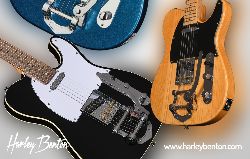 Harley Benton met ses Tele à la sauce Bigsby