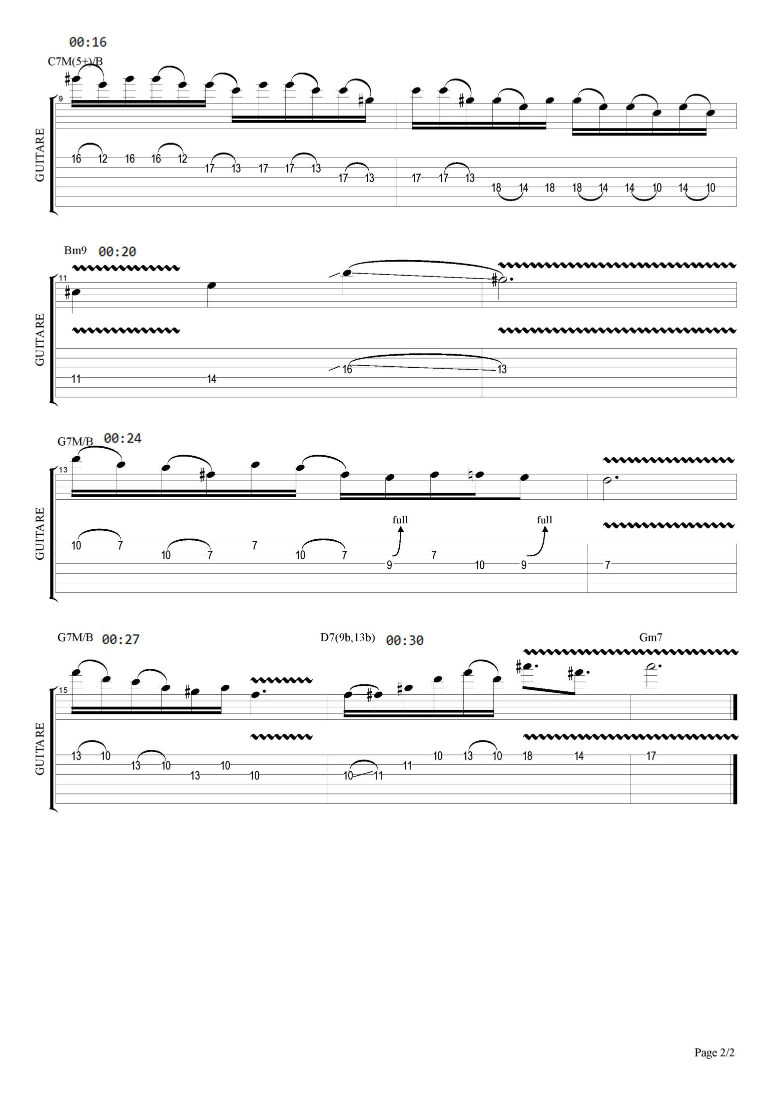 Partition 3 - Solo niveau moyen, 3e partie