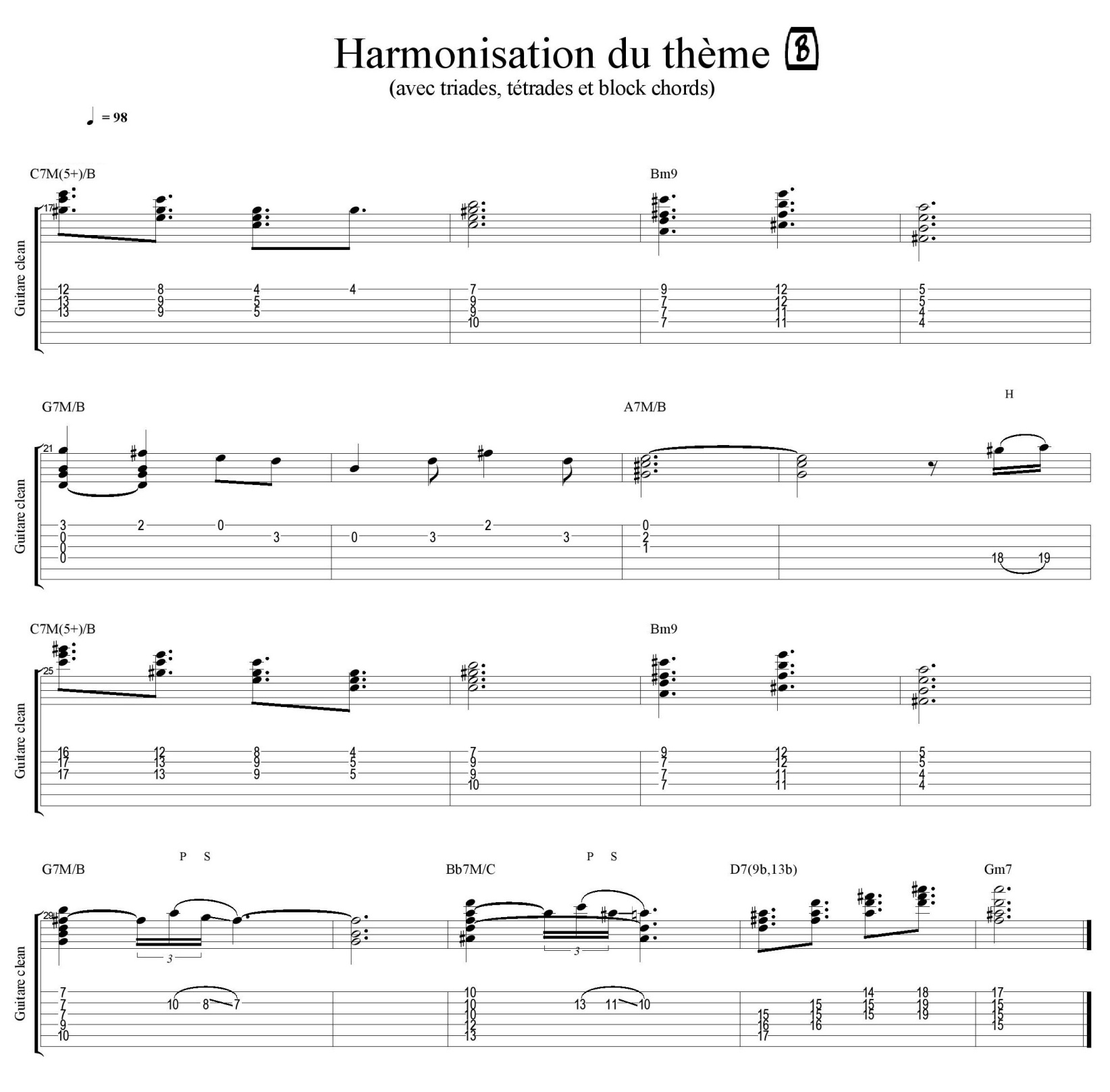 Partition 2 - Partie 2 : application à la grille B