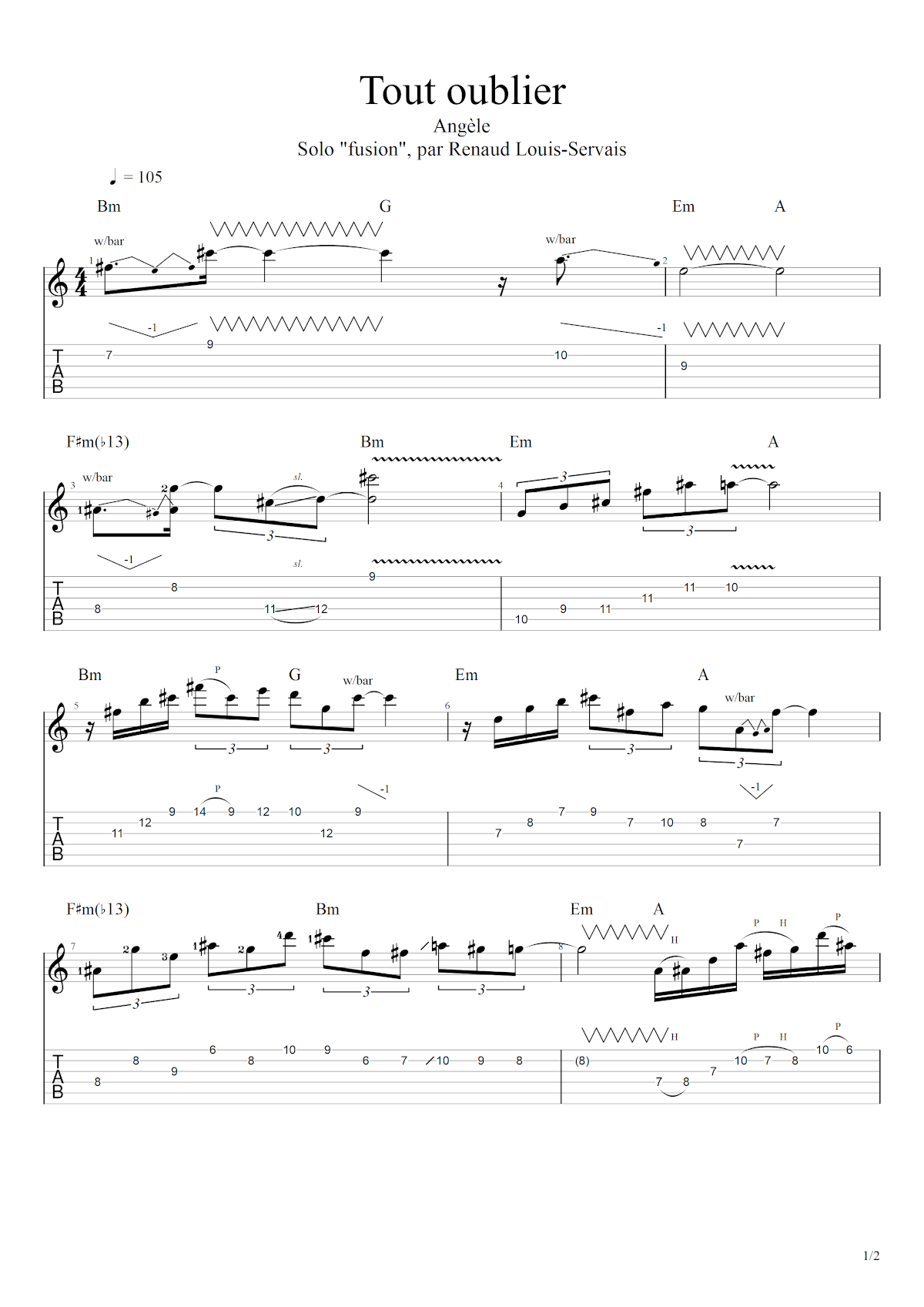 Partition 8 - Section 7 : Solo complet