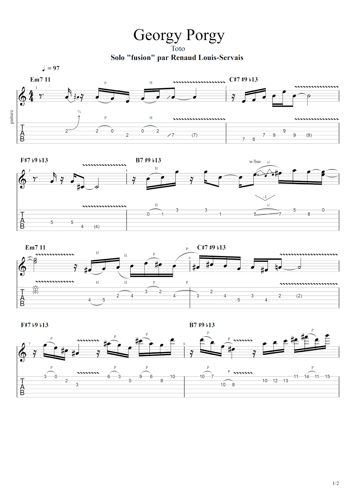 Partition 12 - Section 7 : Solo complet