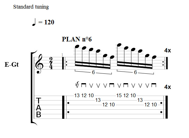 Partition 1 - Plan à la manière de Gambale (arpège & A/R)