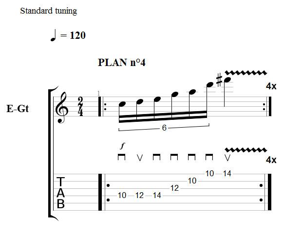 Partition 3 - Plan à la manière de Gambale avec gamme et arpèges