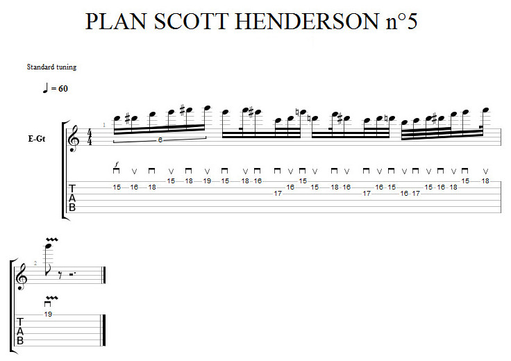 Partition 5 - Plan n°5 à la manière de Scott Henderson