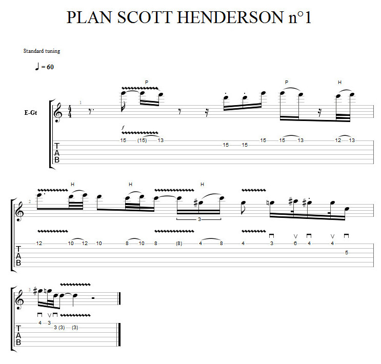 Partition 1 - Plan n°1 à la manière de Scott Henderson