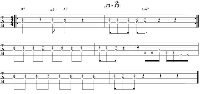 Partition 5 - Cocotte en doubles notes (intervalles) de Living Colours
