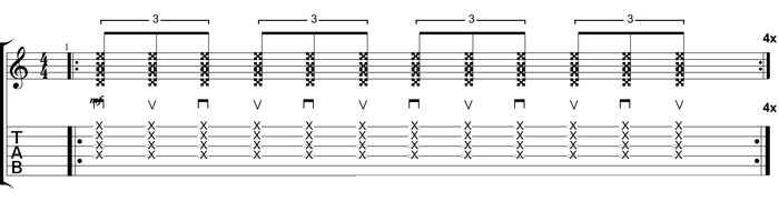 Partition 1 - Travail du triolet de croches en battement constant et battement brisé