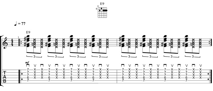 Partition 1 - Travail sur le triolet de croches : jeu sur la première croche