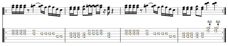 Partition 17 - Riff dans le style Funk 5