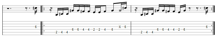 Partition 14 - Riff dans le style Funk 2