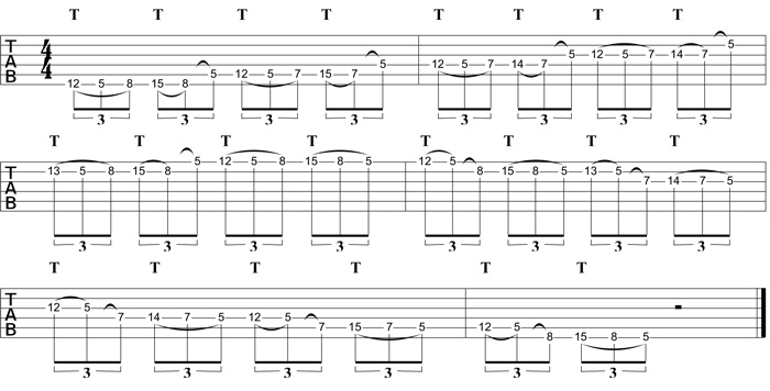 Partition 7 - 1ère position de A min penta   4ème position
