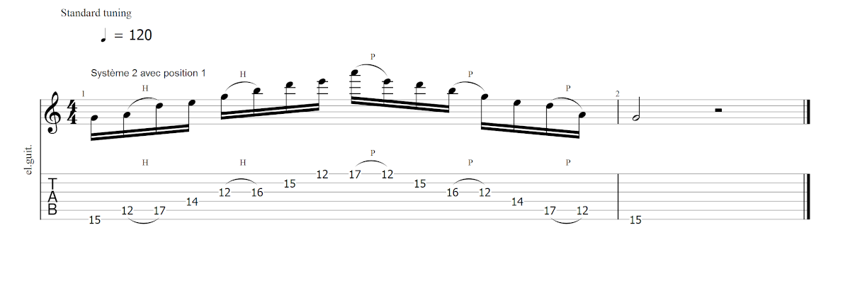 Partition 3 - Chapitre 3 : Système 1 note / 2 notes