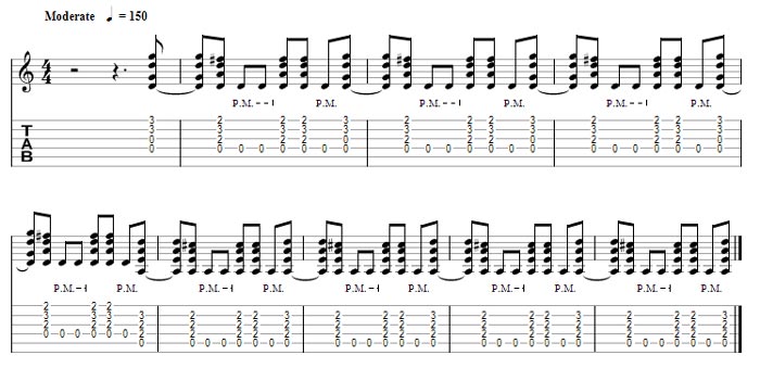 Partition 3 - Pont de la rythmique
