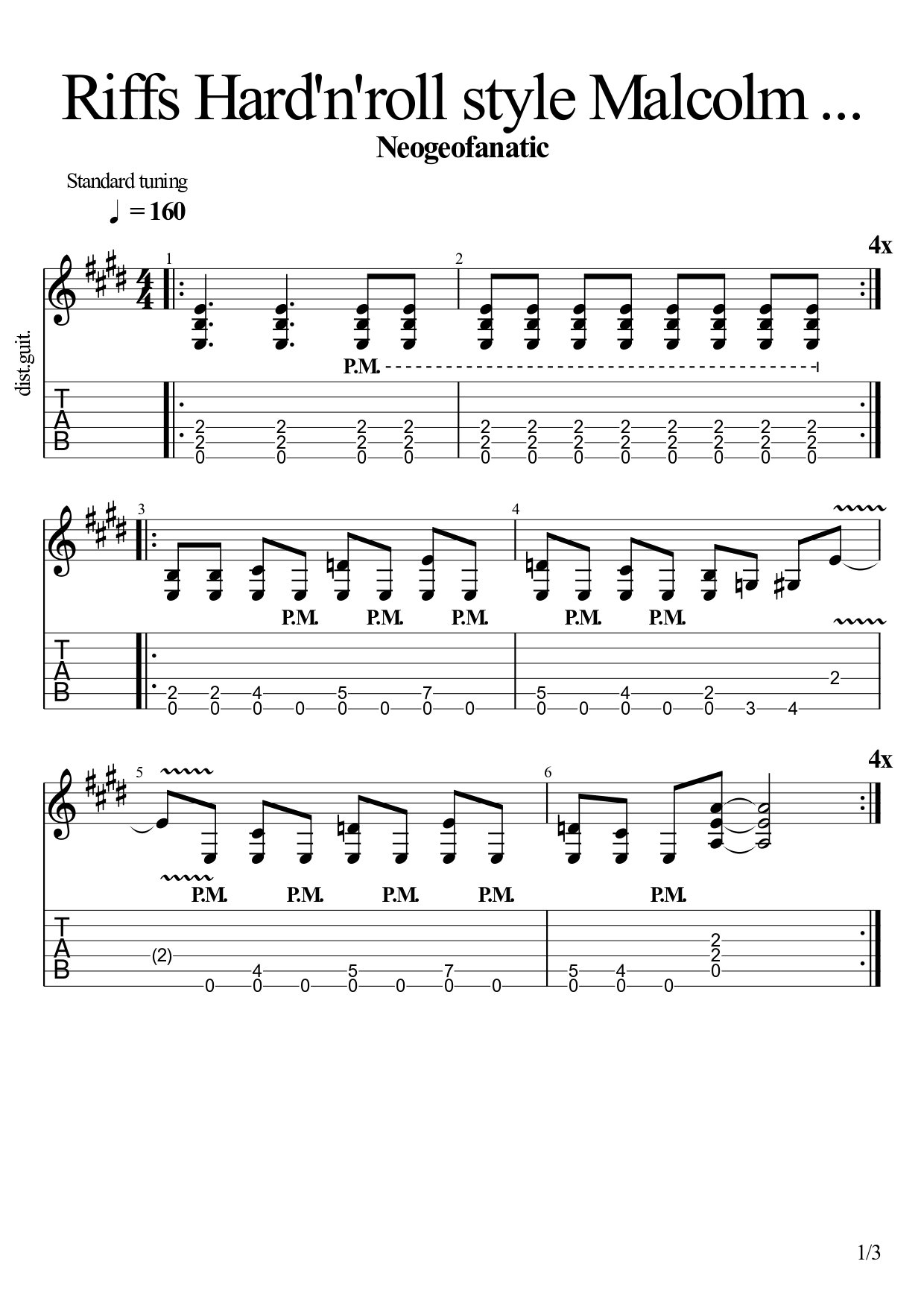 Partition 1 - Les riffs selon Malcolm Young