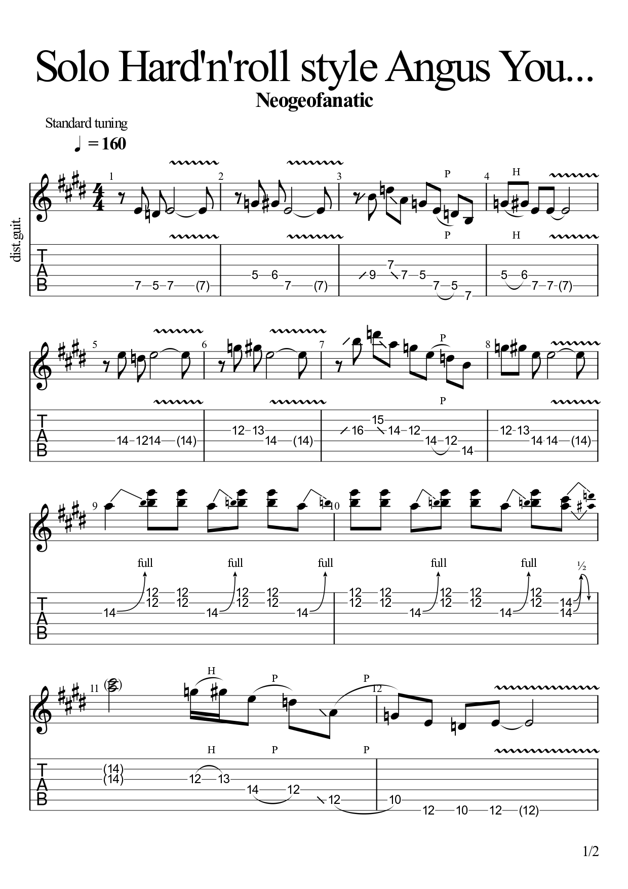 Partition 1 - Solo typé Angus Young