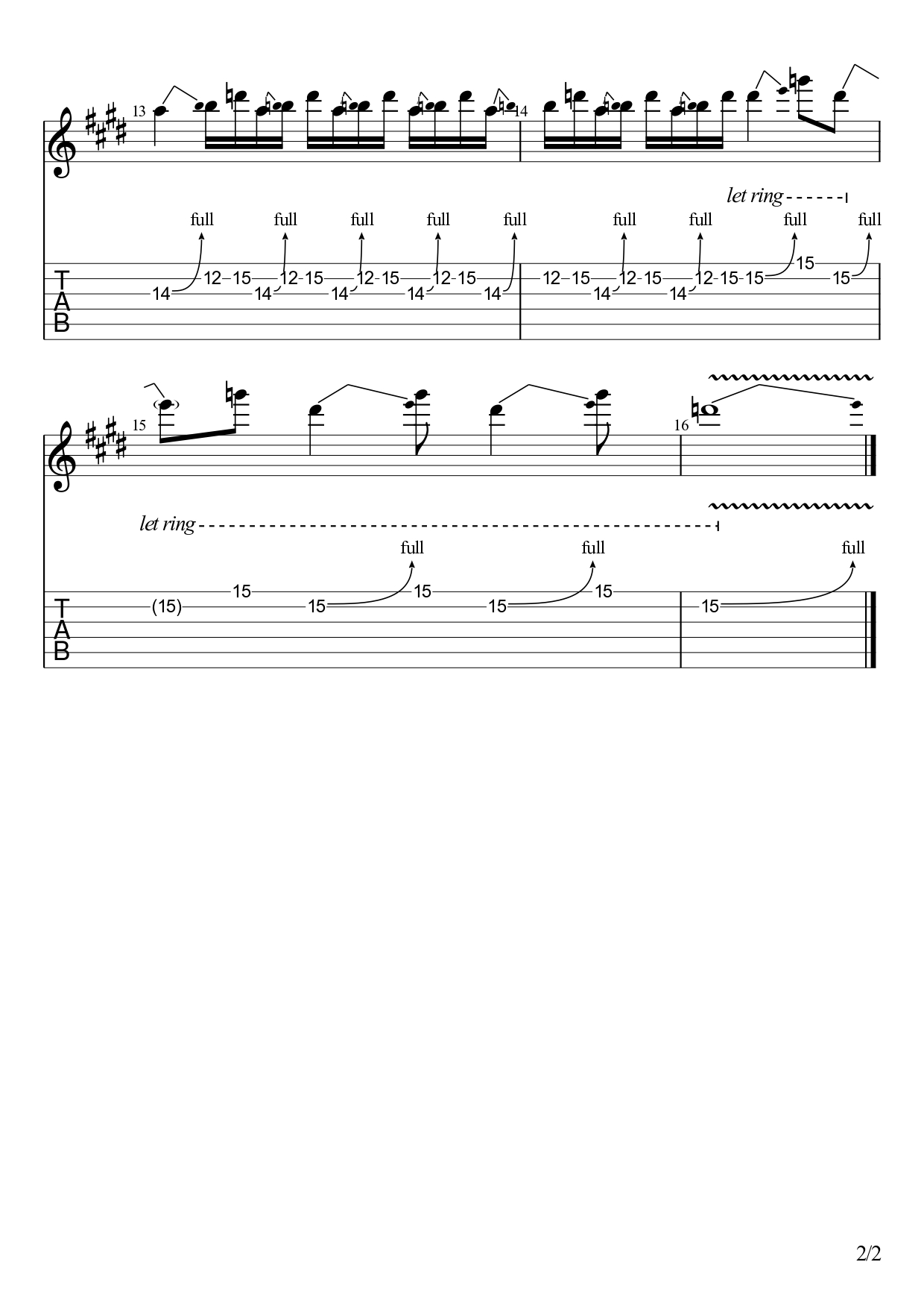 Partition 2 - Solo typé Angus Young