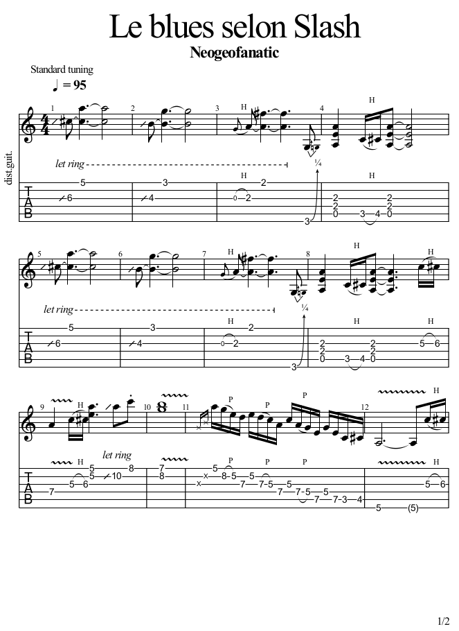 Partition 1 - L'approche blues de Slash