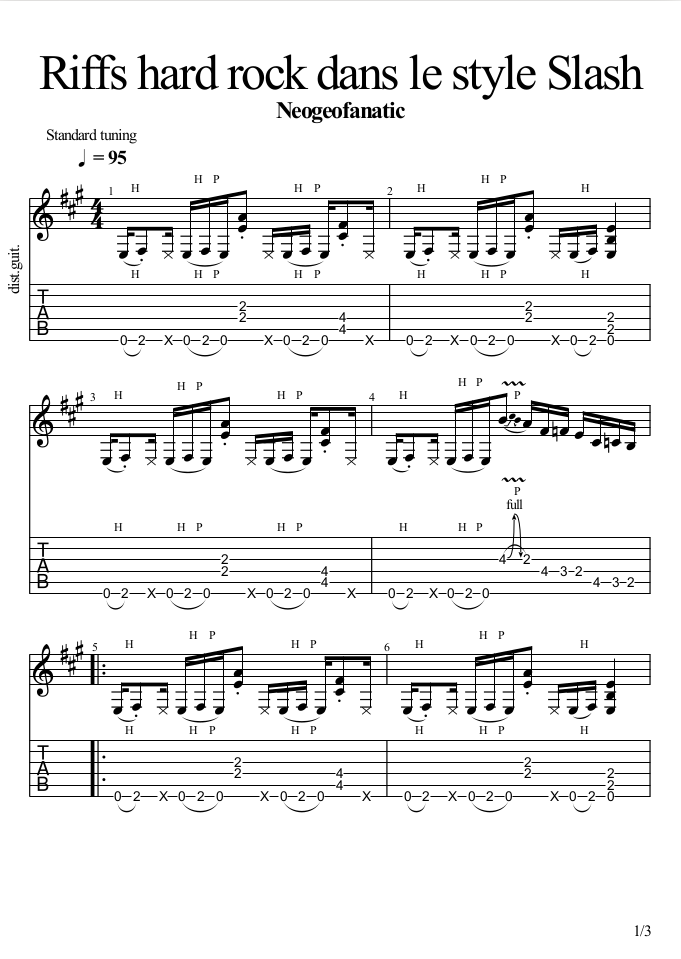 Partition 1 - Comprendre le riffing de Slash