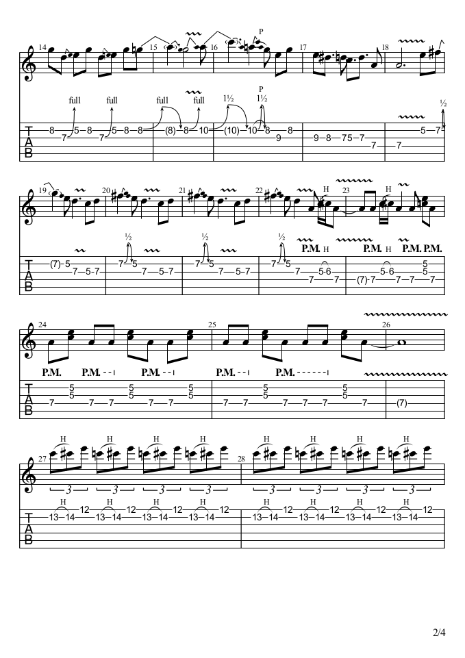 Partition 2 - Appréhender les solos à la manière de Slash