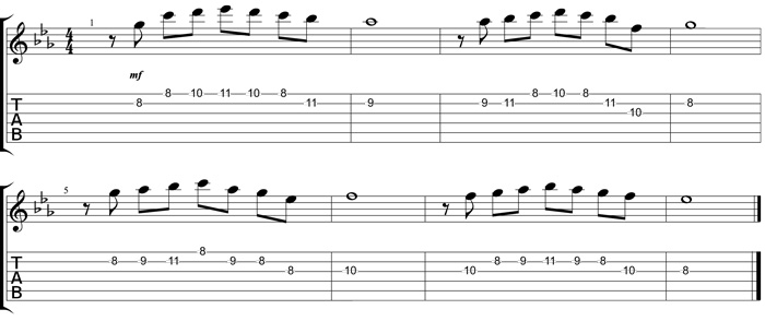 Partition 2 - Reconnaître le mode Éolien