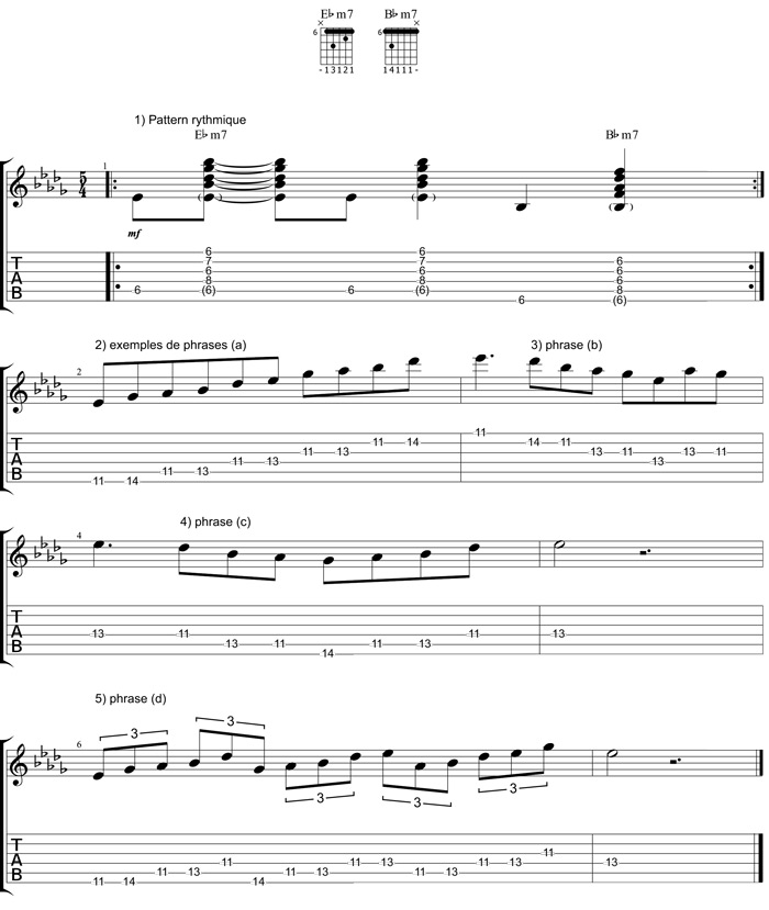 Partition 2 - Bien articuler un solo en 5/4