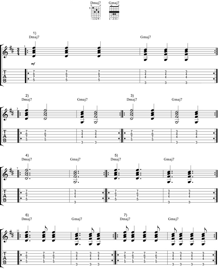 Partition 3 - La rythmique en 3/4