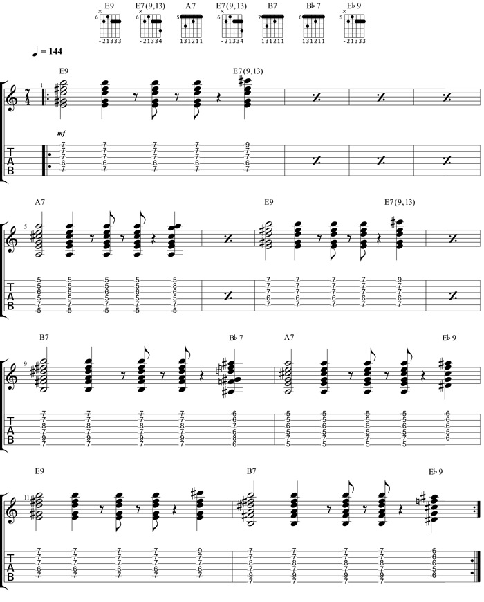 Partition 4 - Rythmique en 7/4