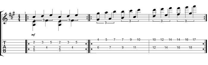 Partition 5 - 3 pour 2 - Mouvement inverse