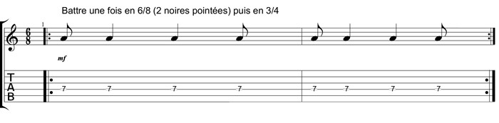 Partition 5 - Changement de battement (3 pour 2)
