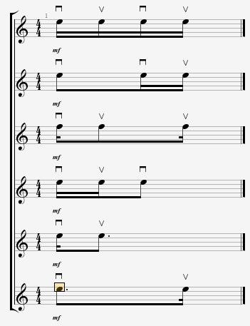 Partition 1 - Variation sur doubles croches