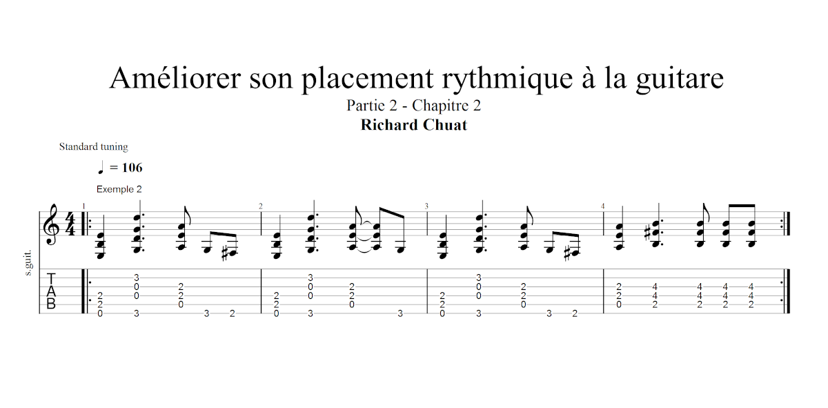 Partition 2 - Chapitre 2 : noire pointée décalée