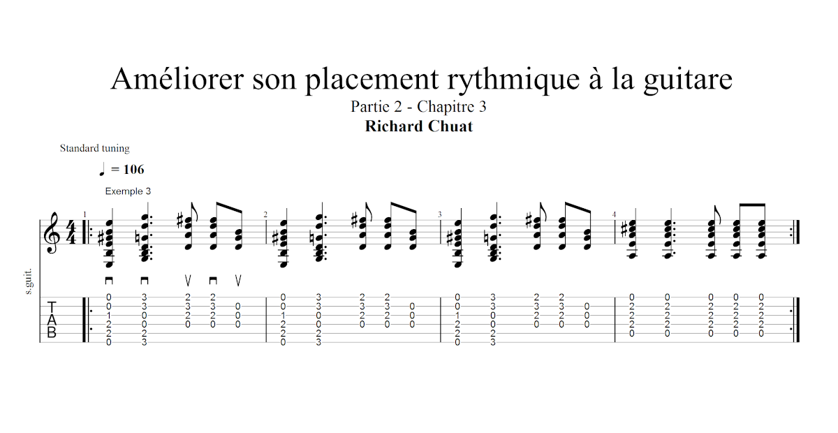 Partition 3 - Chapitre 3 : rythmique strumming