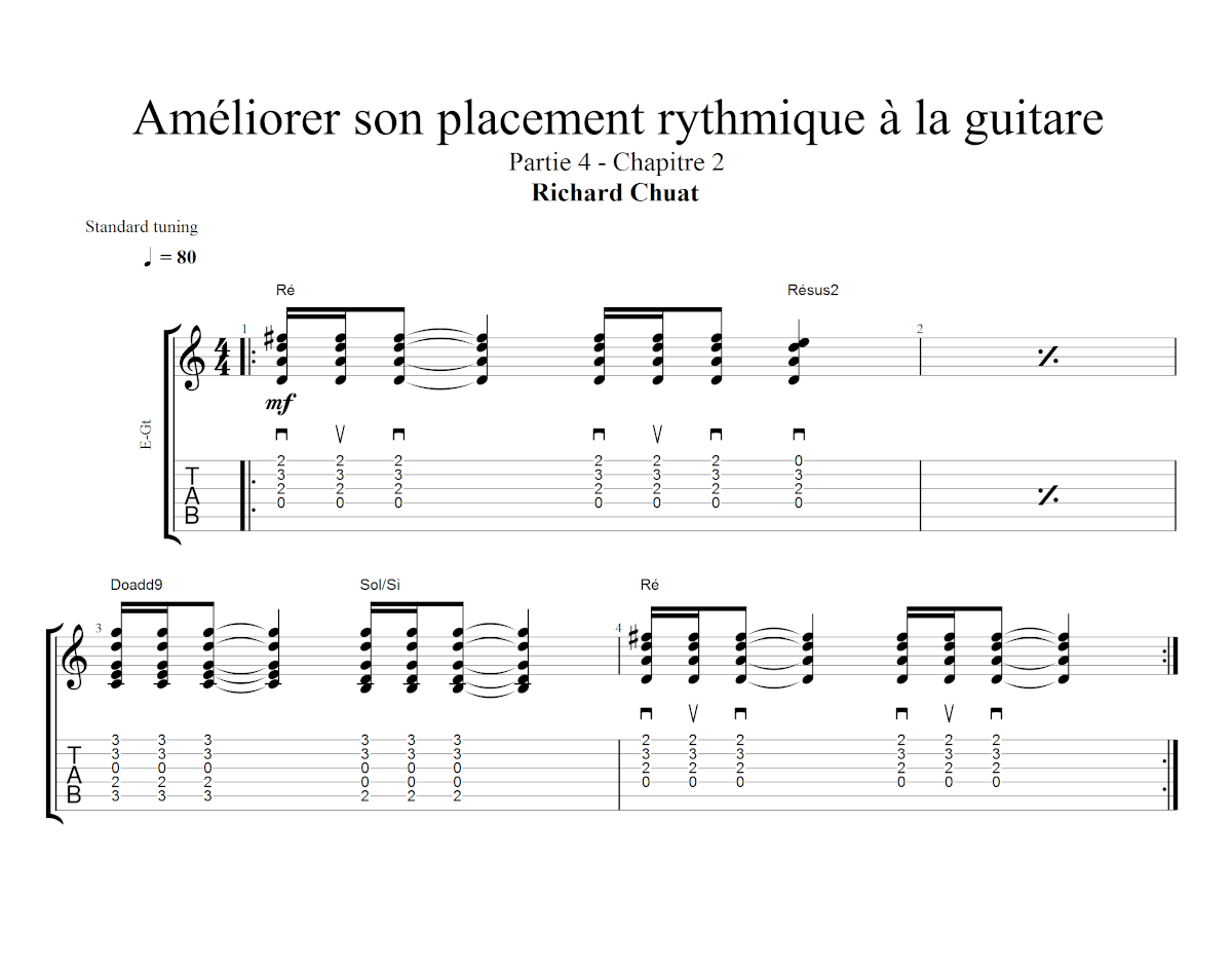Partition 3 - Chapitre 2 : figure de double croches