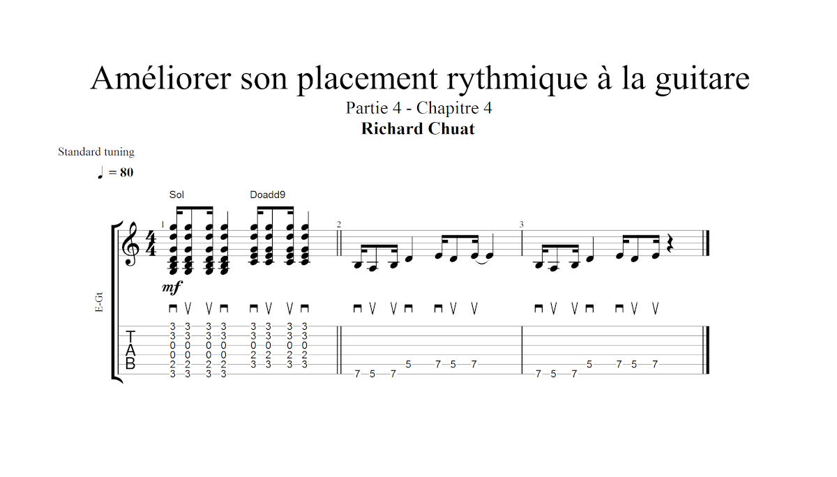 Partition 5 - Chapitre 4 : figure de syncopette