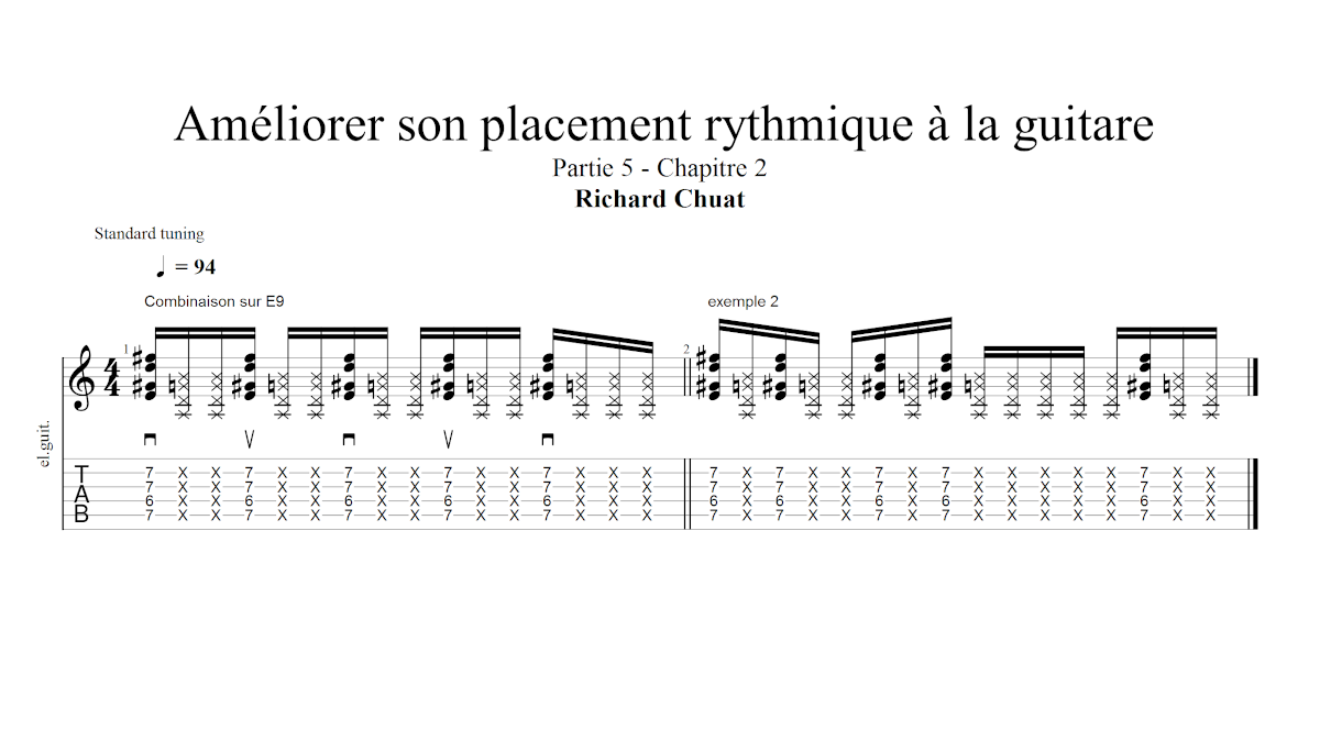 Partition 2 - Chapitre 2 : placement sur l'accord E9