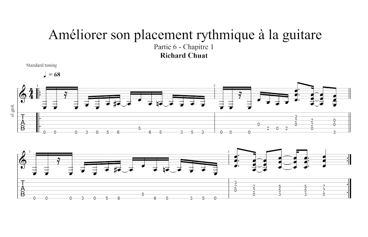 Partition 1 - Chapitre 1 : Débit de double croche