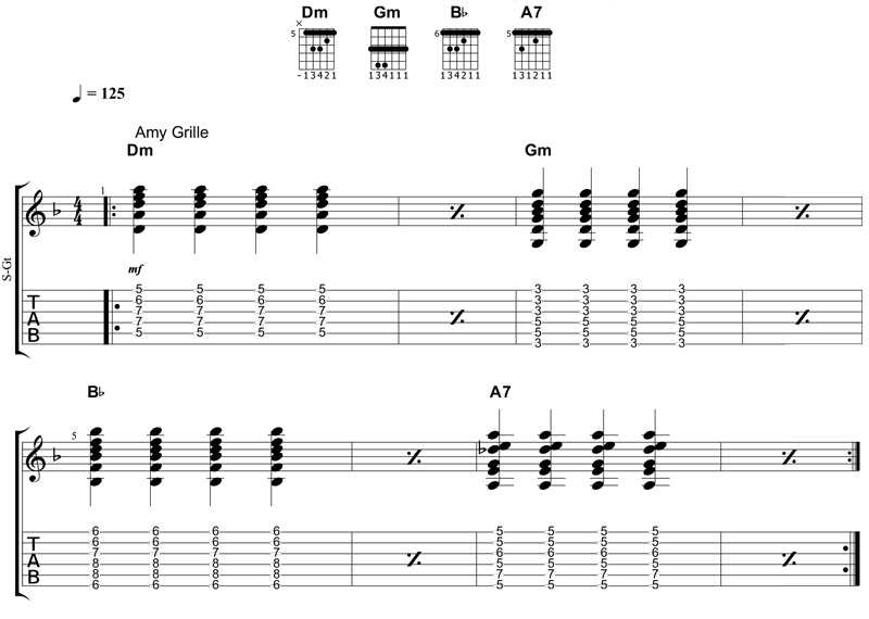 Partition 1 - Comment accompagner un morceau très simple ?