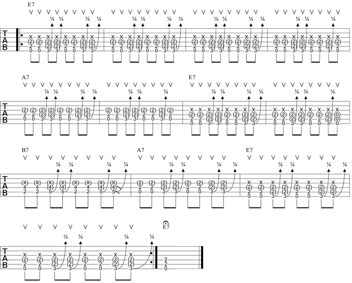 Partition 7 - Un premier blues, sur deux grilles