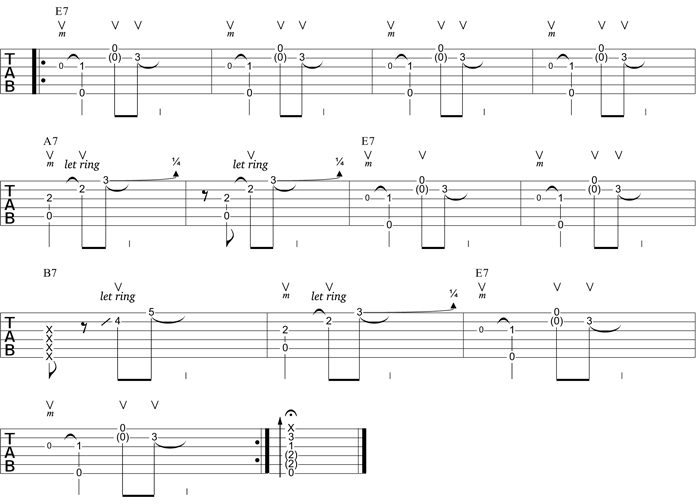 Partition 8 - Un premier blues, sur deux grilles