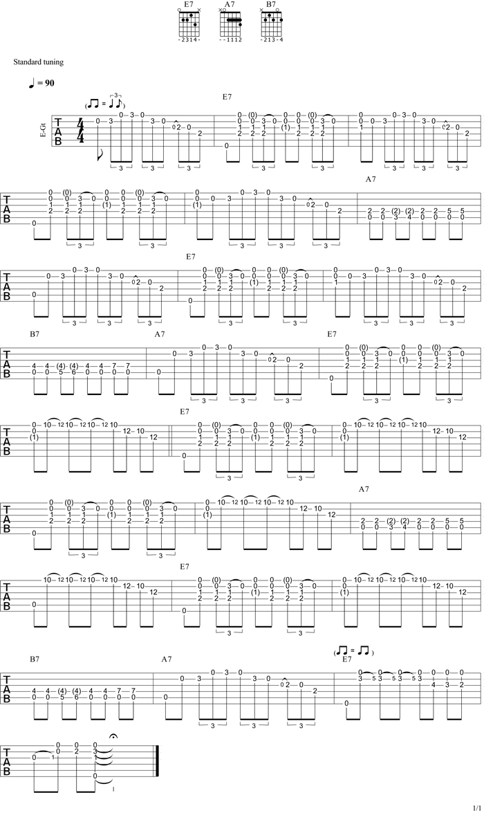 Partition 4 - Play dem blues ! Morceau entier